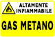 cartello pericolo gas metano